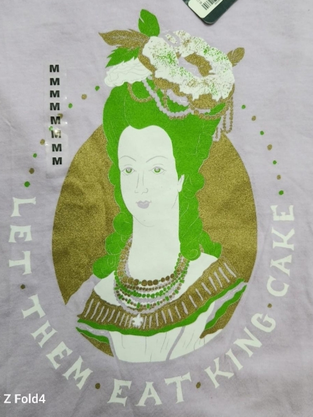 Dirty Coast Let Them Eat King Cake NOLA T-Shirt Comfort Colors Medium NWT - Picture 2 of 6